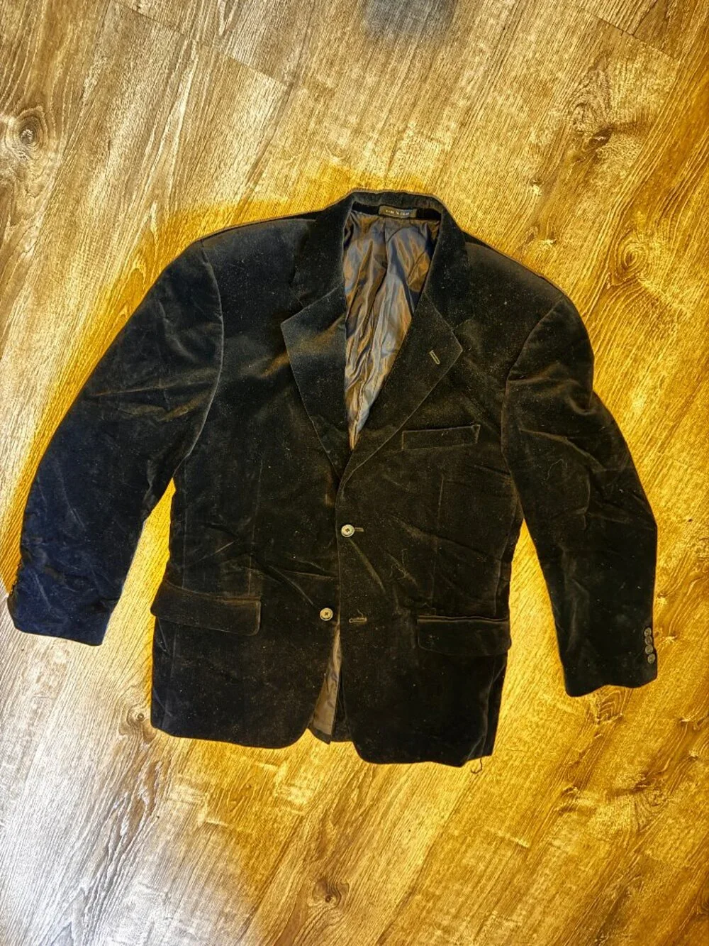 Velvet-like Alfani Black Blazer roughly 42 chest